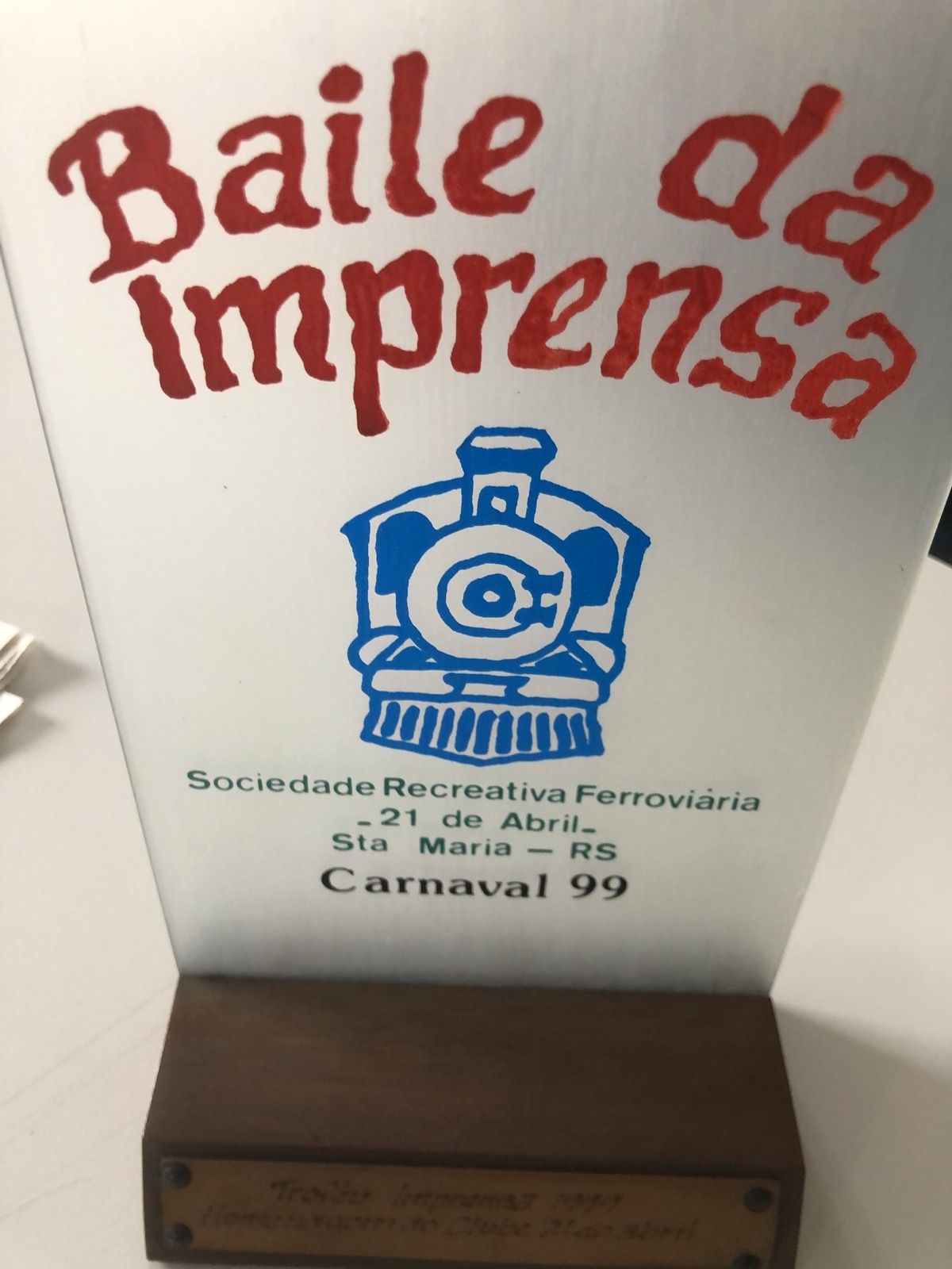 Baile da imprensa — Roveda sempre esteve entre os que faziam a comunicação de Santa Maria
